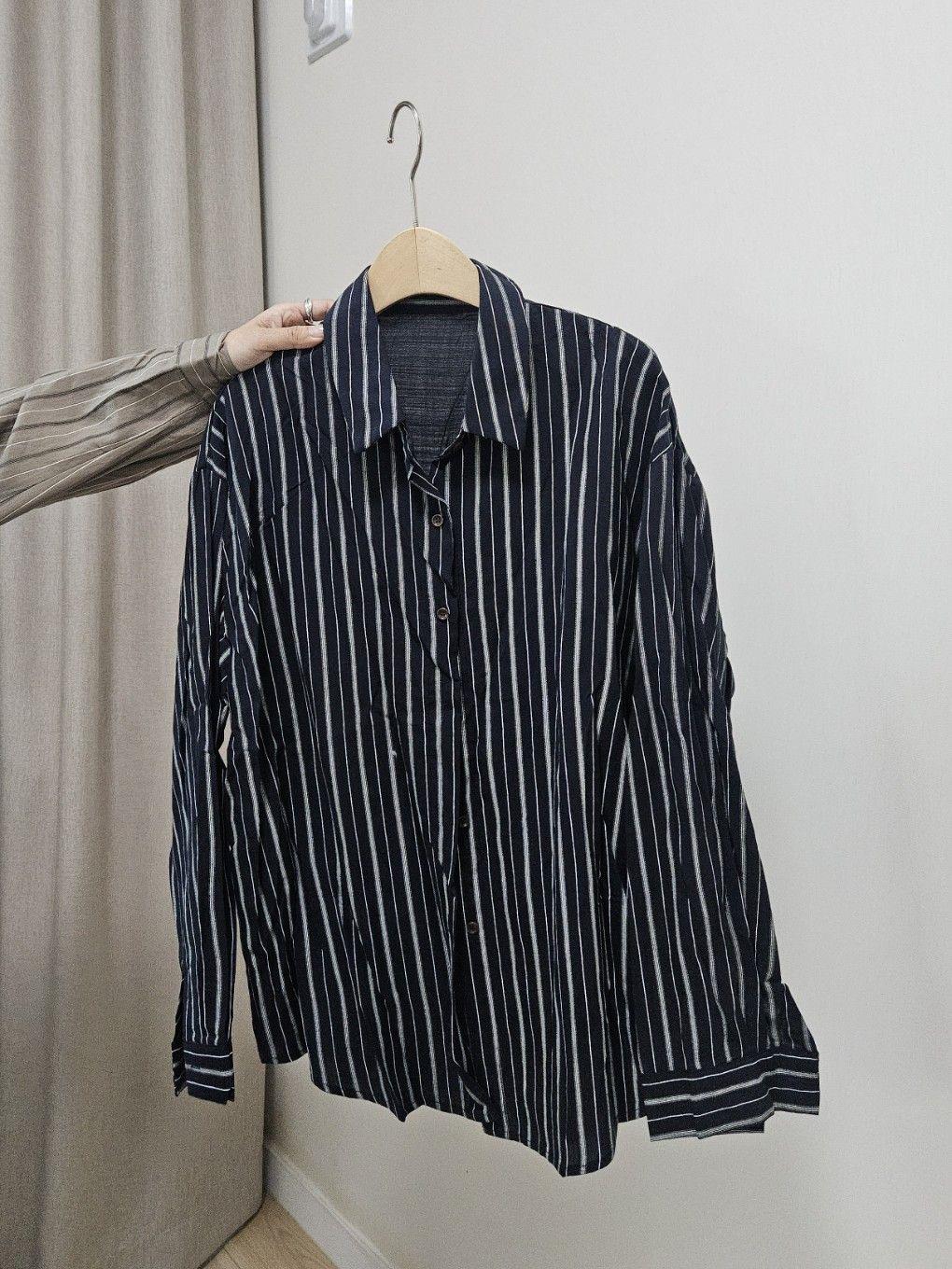 雙色條紋涼感襯衫